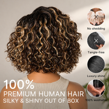 🔥 Last Hour: 79% OFF 🔥Ready-to-Wear Glueless Curly Bob Wig
