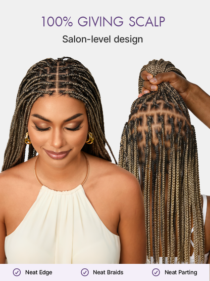 🔥Last Day: 73% Off🔥 Salon Braids HD Lace Knotless Wig