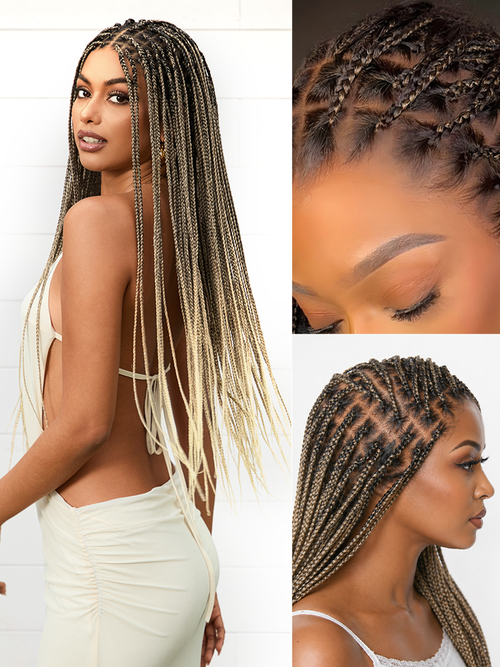 🔥Last Day: 73% Off🔥 Salon Braids HD Lace Knotless Wig