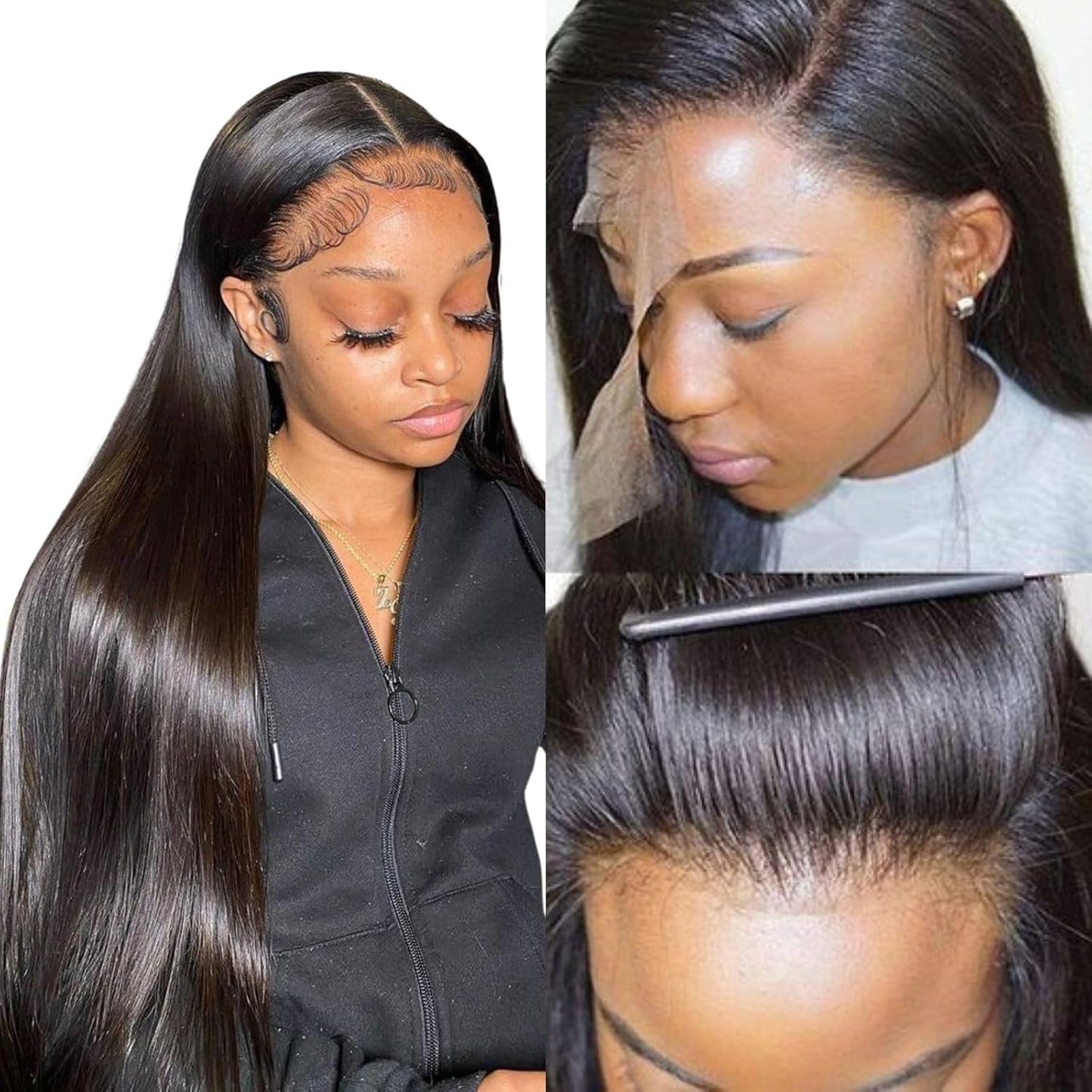 ⚡ Final Hours🌷💥Straight HD Transparent Lace Front Wigs Human Hair