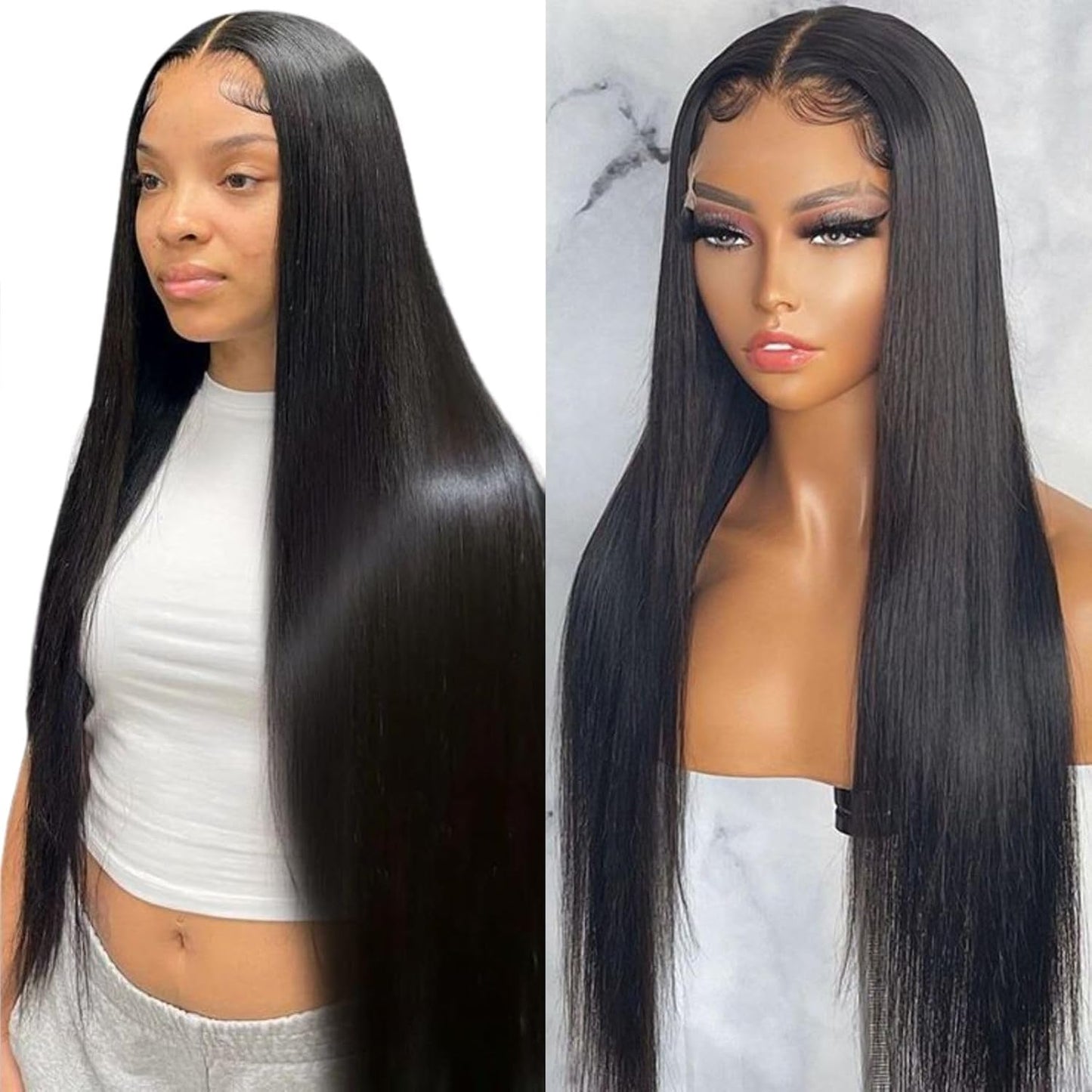 ⚡ Final Hours🌷💥Straight HD Transparent Lace Front Wigs Human Hair