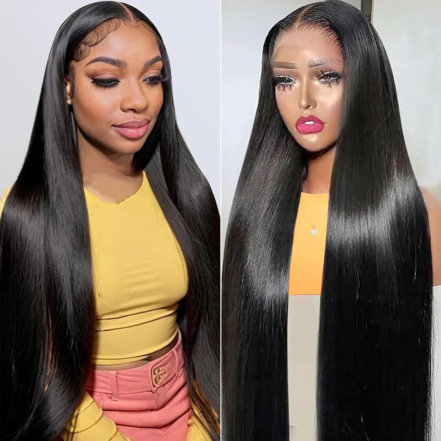 ⚡ Final Hours🌷💥Straight HD Transparent Lace Front Wigs Human Hair